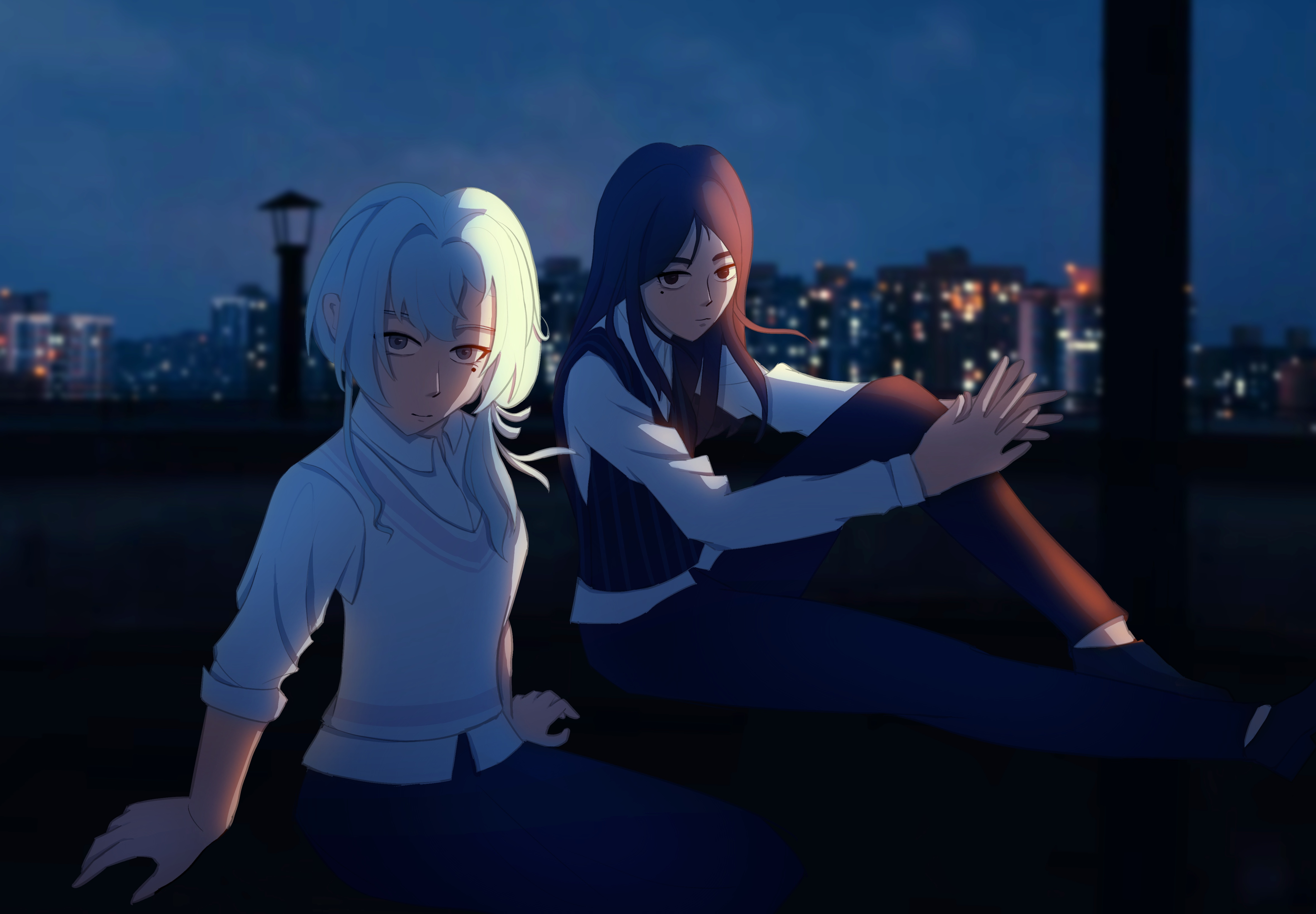 绘画作品：冷夜